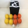 BuyBocceBalls Listing - Unique Bocce Set - 107mm with Orange and Yellow Balls, Black Bag view 2