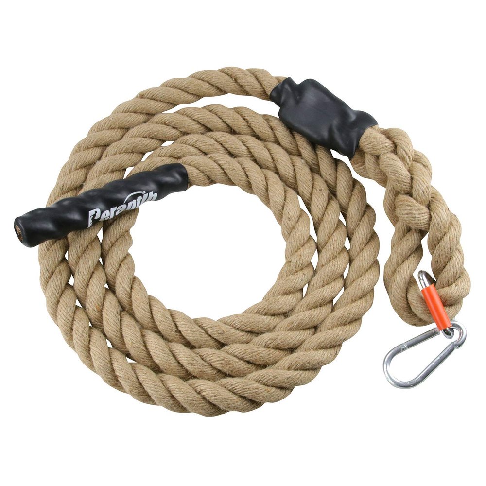 Perantlb Outdoor Climbing Rope for Fitness and Strength Training, Workout Gym Climbing Rope, 1.5'' in Diameter, with Hook, Length 20 Feet