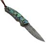 ALBATROSS Folding Pocket Knife - 6.5" Damascus Steel Blade with Abalone Seashell Handle, Handcrafted 71-Layer Modern Knife with Liner Lock System, Luxury Gift Box - HGDK015B view 2
