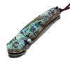 ALBATROSS Folding Pocket Knife - 6.5" Damascus Steel Blade with Abalone Seashell Handle, Handcrafted 71-Layer Modern Knife with Liner Lock System, Luxury Gift Box - HGDK015B view 3