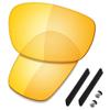 SAUCER Premium Replacement Lenses & Rubber Kits for Oakley Jawbone Racing Jacket | Jawbone Racing Jacket Low Bridge Fit Sunglasses High Defense - HD Yellow view 1