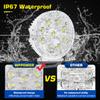 WFPOWER Boat Light 2 Pack, LED Marine Spotlights Waterproof, Deck Dock Flood Light Work Light for Boat Accessories Pontoon Fishing Truck SUV Off-road 12V Round White view 4