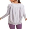 CRZ YOGA Pima Cotton Boat Neck Long Sleeve Shirts for Women - Workout Athletic Yoga Casual Tops Loose Fit Fall T-Shirts Iced Iris Medium view 1