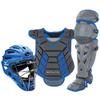 Mizuno Samurai Womens Boxed Catcher's Gear Set, Grey-Royal, 14-16" Women's view 1
