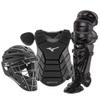 Mizuno Samurai Adult Baseball Boxed Catcher's Gear Set , Black-Grey, 15" Men's Adult