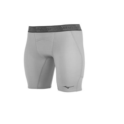 Mizuno Youth Aero Vent Padded Sliding Short, Gray, Large US