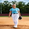 Mizuno Softball Crew Neck Jersey, Royal-White, XXX-Large view 3