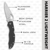 Byrd by Spyderco Harrier 2 Folding Pocket Knife with 3.3" 8Cr13MoV Steel Blade and G-10 Handle - EDC Knife for Men and Women, Perfect for Hunting, Tactical, Camping, Survival - PlainEdge - BY01GP2 view 3