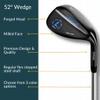 Lazrus Golf | Premium Quality RH 52 Degree Forged Golf Wedges for Exceptional Performance with Micro Milled Face for Enhanced Spin | Golf Clubs for Men (Black Right Handed, RH, Black 52 Degree) view 2