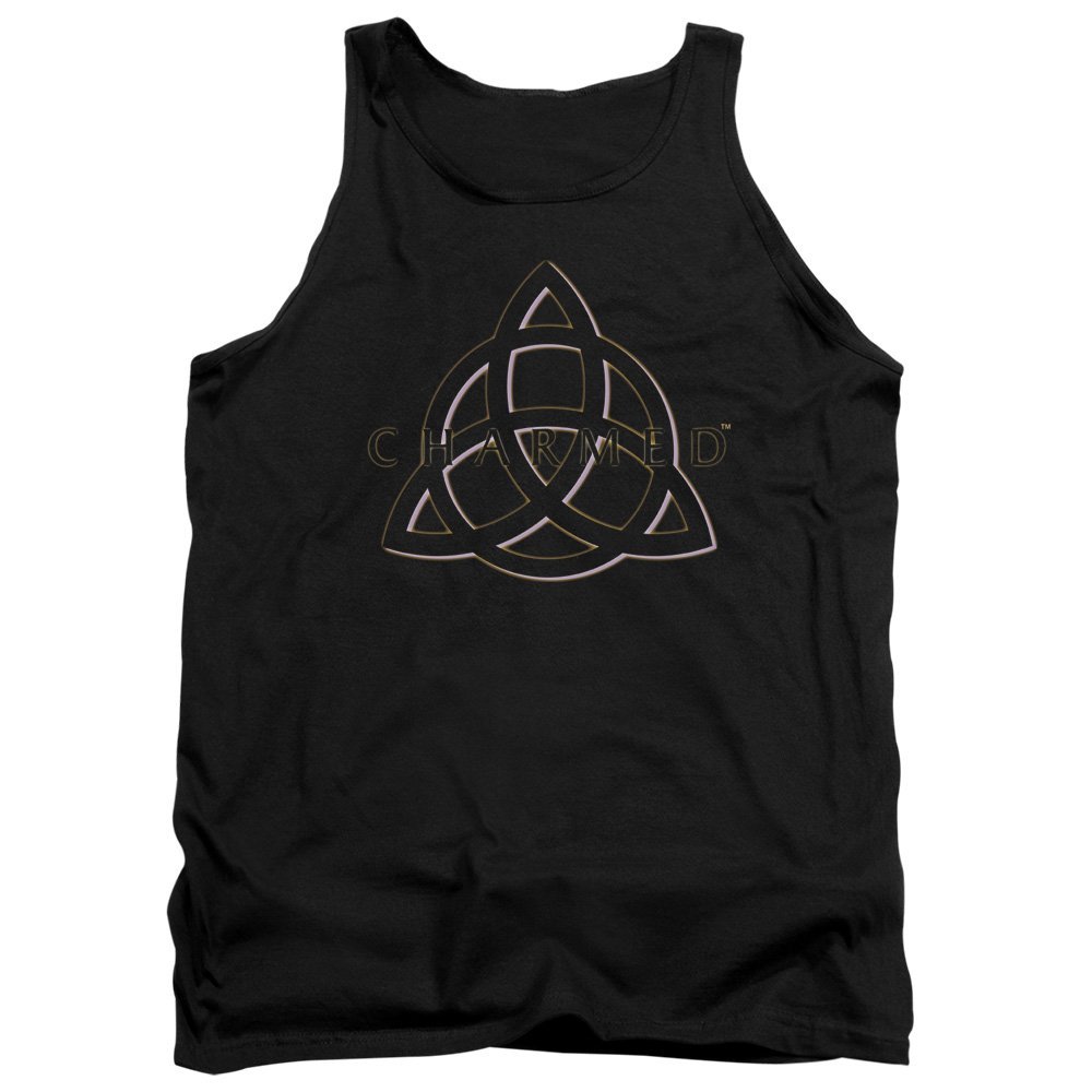 Trevco Charmed Triple Linked Logo Unisex Adult Tank Top for Men and Women, 2X-Large Black