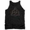 Trevco Charmed Triple Linked Logo Unisex Adult Tank Top for Men and Women, 2X-Large Black view 1