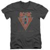 ACDC Flick of The Switch Unisex Adult V-Neck T Shirt for Men and Women, Large Charcoal view 1