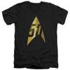 Star Trek 50Th Anniversary Delta Unisex Adult V-Neck T Shirt for Men and Women, 2X-Large Black view 1