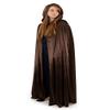 Little Adventures Deluxe Velvet Adult Cloak Cape with Lined Hood (Brown) - Machine Washable Adult Cosplay Dress-Up Cloaks with No Glitter view 4