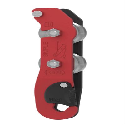 PETZL Simple Lightweight Caving Descender (Bobbin Type) - Red