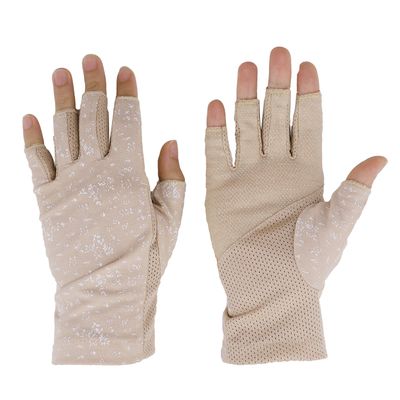 Clobeau Golf Gloves Womens Sunscreen Gloves Sunblock Fingerless Gloves Summer UV Protection Driving Cotton Fishing Hiking Gloves