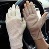 Clobeau Golf Gloves Womens Sunscreen Gloves Sunblock Fingerless Gloves Summer UV Protection Driving Cotton Fishing Hiking Gloves view 4