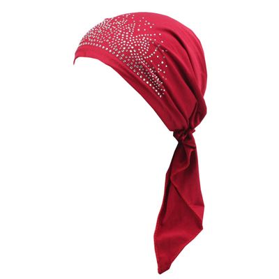 Chemo Caps for Women Beanie Hat Headwrap Turban Hat Headwear for Cancer Patients Burgundy