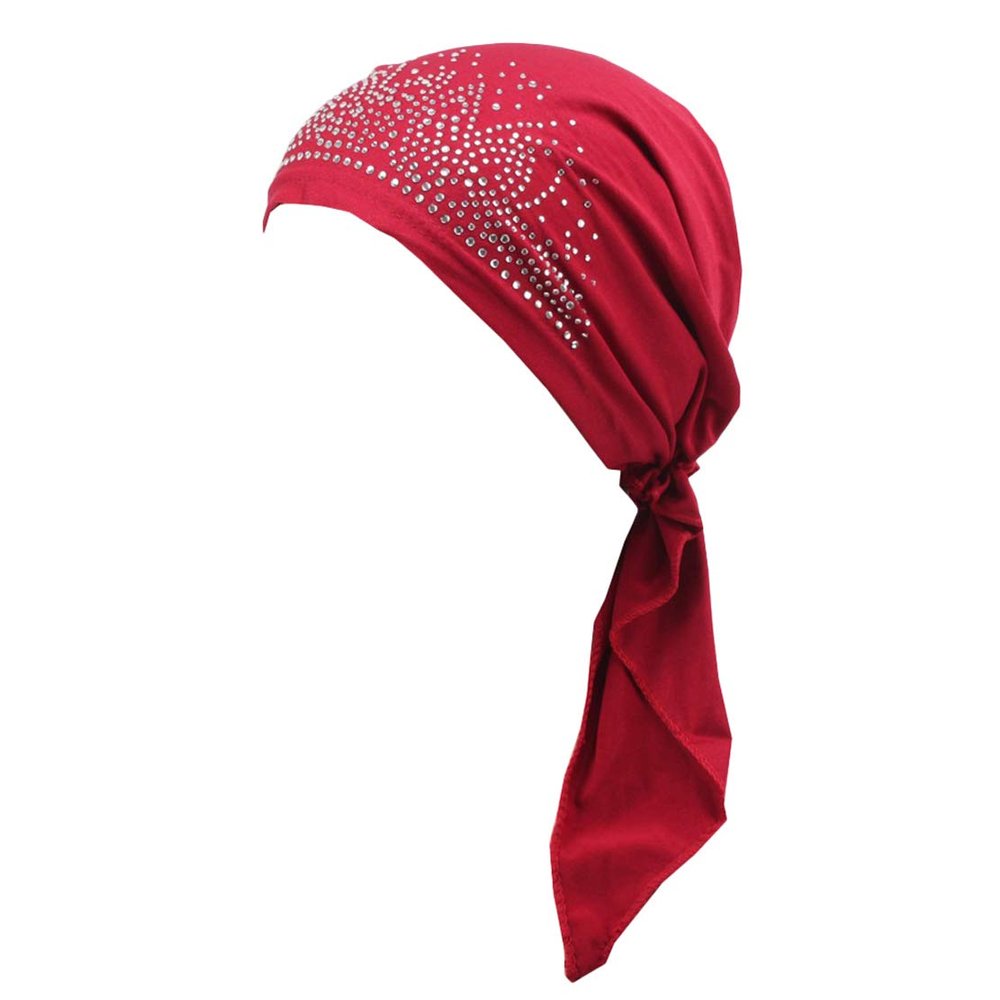 Chemo Caps for Women Beanie Hat Headwrap Turban Hat Headwear for Cancer Patients Burgundy