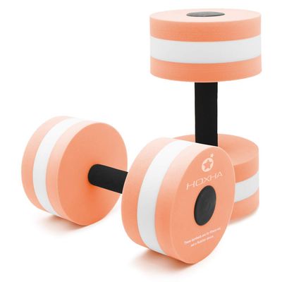 Water Dumbbells Orange, 2 Pcs Pool Weights for Water Aerobic Exercise