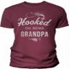 Hooked On Being Grandpa - Funny Grandpa Fishing Shirt for Men - F/Maroon-4X view 1