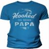 Hooked On Being Papa - Funny Papa Fishing Shirt for Men - F/Sapphire-2X view 1