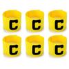 Onwon 6 Pieces Elastic Soccer Captain Armband Adjustable Football Basketball Player Bands for Adult Youth (Yellow) view 1