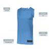 Augusta Sportswear Step-Back Basketball Jersey, Columbia Blue/White, L view 4