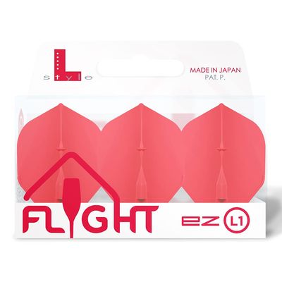 LSTYLE L1 Standard Dart Flights  EZ  Red  1 Set  Pre-Molded