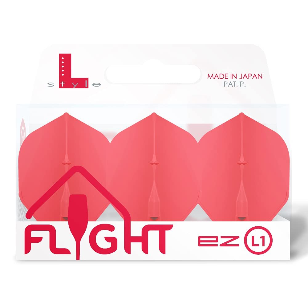 LSTYLE L1 Standard Dart Flights EZ Red 1 Set Pre-Molded