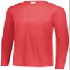 Augusta Sportswear Tri-Blend Long Sleeve Crew, Red Heather, L view 1