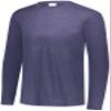Augusta Sportswear Tri-Blend Long Sleeve Crew, Navy Heather, 2XL view 1