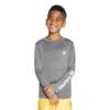 Hurley boys Long Sleeve Rash Guard T Shirt, Black Heather, Medium view 3