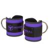 Ankle Straps for Cable Machines (Pair) - Double D-Ring Attachment, Fully Adjustable, Breathable Comfort Neoprene - For Legs, Glutes, Abs and Hips Workouts - Fits Women & Men (Purple)