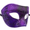 Awlsyj Mens Vintage Greek Roman Mask - Venetian Party Mask, Halloween & Mardi Gras - Purple view 2