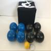BuyBocceBalls Listing - Unique Bocce Set - 107mm with Blue and Black Balls, Black Bag view 2