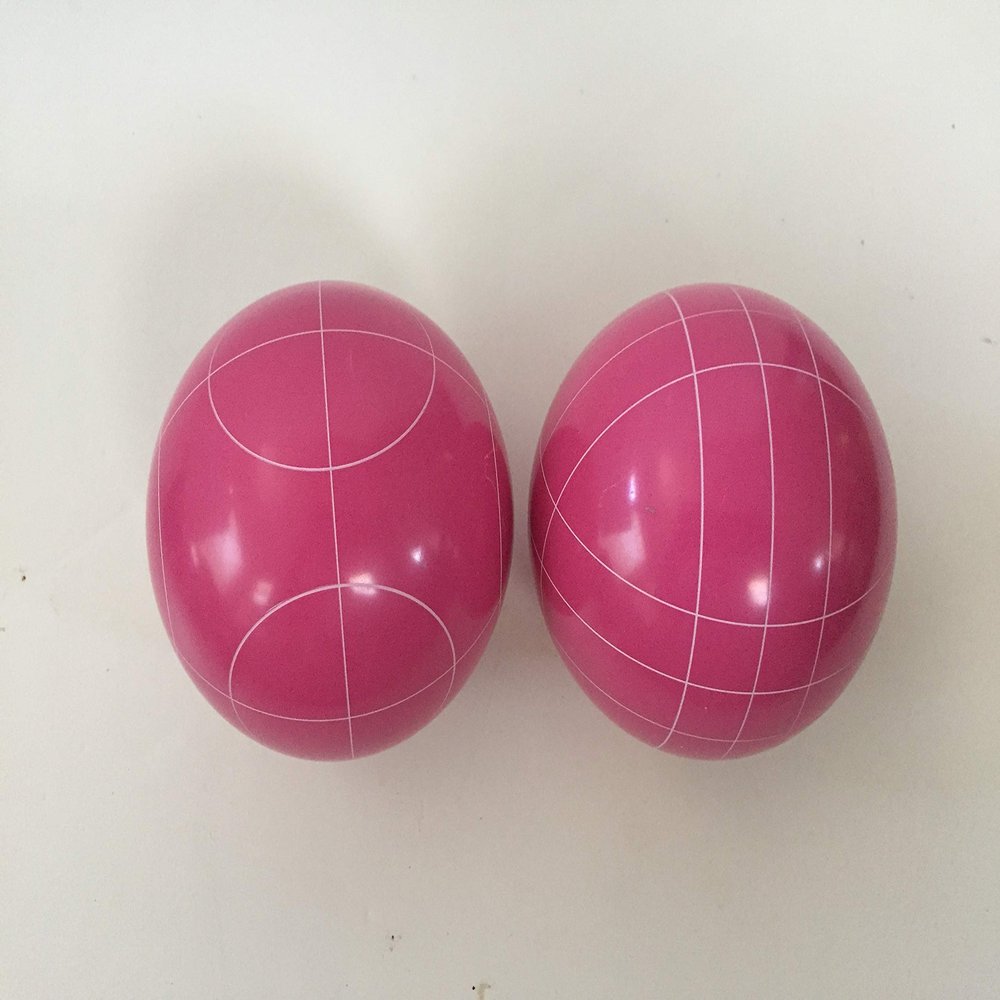BuyBocceBalls Listing - Pack of 2 Listing - Replacement Bocce Balls - 107mm - Pink with 2 Different Scoring Patterns