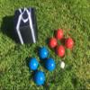 BuyBocceBalls Listing - Unique Bocce Set - 107mm with Blue and Red Balls, Black Bag view 1