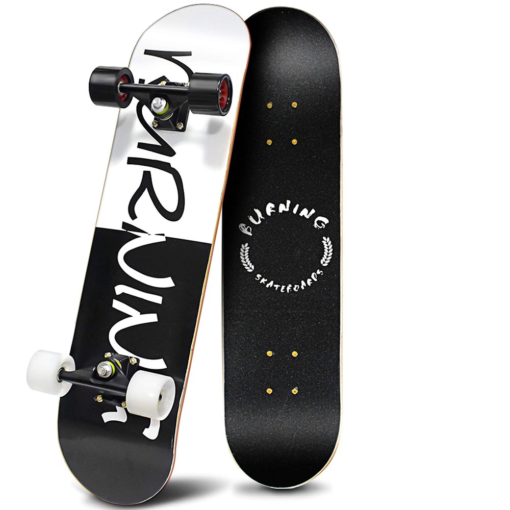 PHOEROS Complete Skateboards- Standard Skateboards for Beginners Kids Boys Girls Teenager- 31''x 11''Canadian Maple Cruiser Pro Skate Board, Skateboards