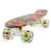 Skateboard Dog 22 inch Retro Mini Skateboards Kids Board for Boys Girl Youth Beginners Children Toddler Teenagers Adults 5 to 6 Year Old (Bending Color Lines) view 1