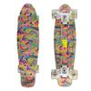 Skateboard Dog 22 inch Retro Mini Skateboards Kids Board for Boys Girl Youth Beginners Children Toddler Teenagers Adults 5 to 6 Year Old (Bending Color Lines) view 2