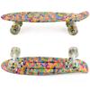 Skateboard Dog 22 inch Retro Mini Skateboards Kids Board for Boys Girl Youth Beginners Children Toddler Teenagers Adults 5 to 6 Year Old (Bending Color Lines) view 3