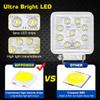 WFPOWER Boat Light 2 Pack, LED Marine Spotlights Waterproof, Deck Dock Flood Light Work Light for Boat Accessories Pontoon Fishing Truck SUV Off-Road 12V Square White view 3