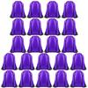 FEPITO 22 Pack Drawstring Bags String Backpack Bulk School Backpacks for Gym Traveling (Purple) view 1