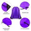 FEPITO 22 Pack Drawstring Bags String Backpack Bulk School Backpacks for Gym Traveling (Purple) view 3