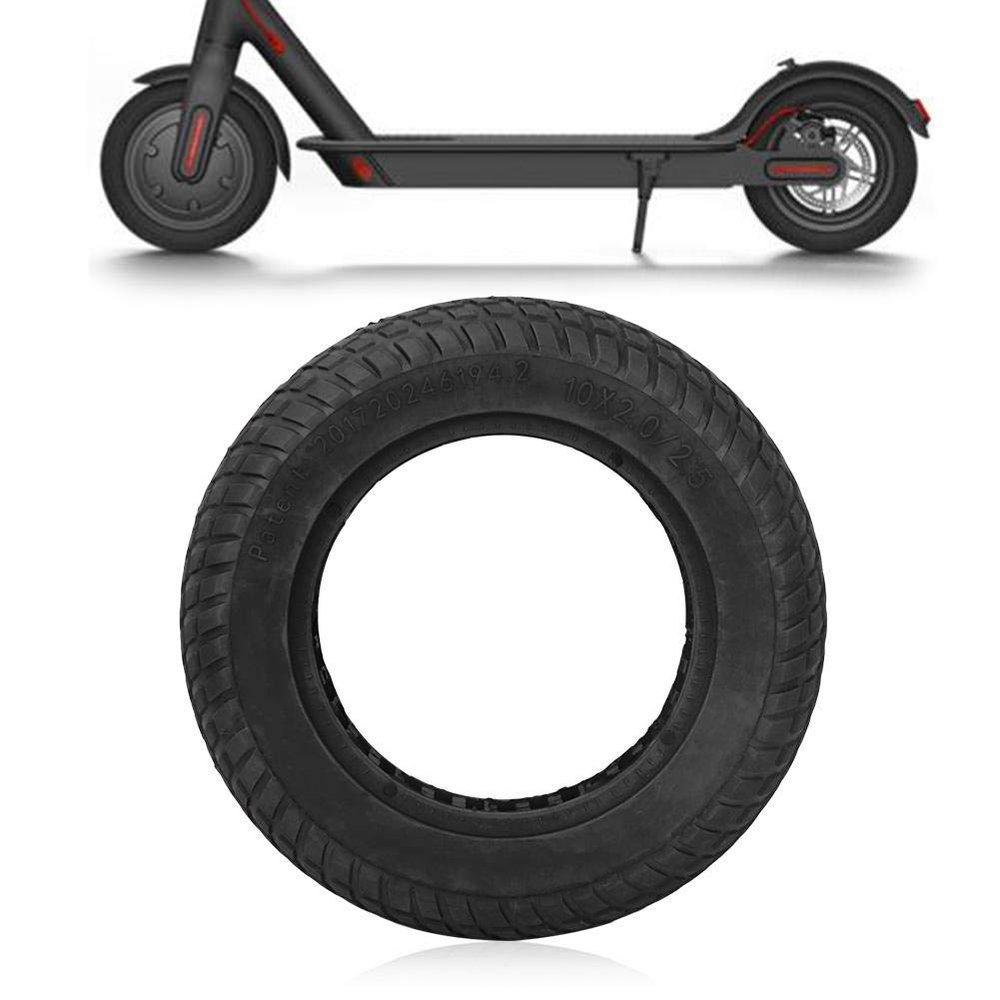 10 Inch Replacement Solid Tires Explosion-Proof Tubeless Airless Tire for Electric Scooter(Small) (Black(Small))