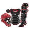 Mizuno Samurai Adult Baseball Boxed Catcher's Gear Set , Black-Cardinal, 16" Men's Adult