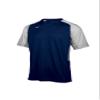 Mizuno Youth Aerolite Crew Baseball Jersey, Navy-Grey, Large view 1