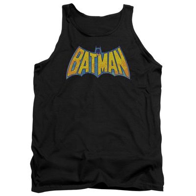 Dco Batman Neon Distress Logo Unisex Adult Tank Top for Men and Women, 2X-Large