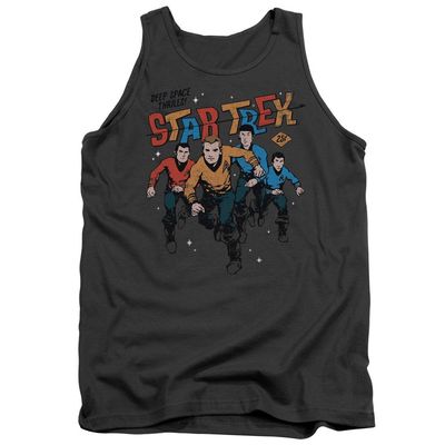 Star Trek Deep Space Thrills Unisex Adult Tank Top for Men and Women, 2X-Large Charcoal